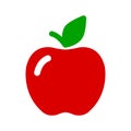 Red apple icon - vector Royalty Free Stock Photo